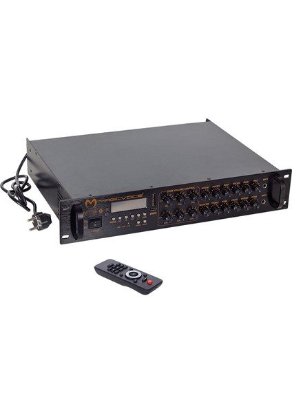 MV-1218 USB Bt-Uk 6 Zon Anfi Rms 80W*1CH Max 650W +4-16-70-100V Trafolu