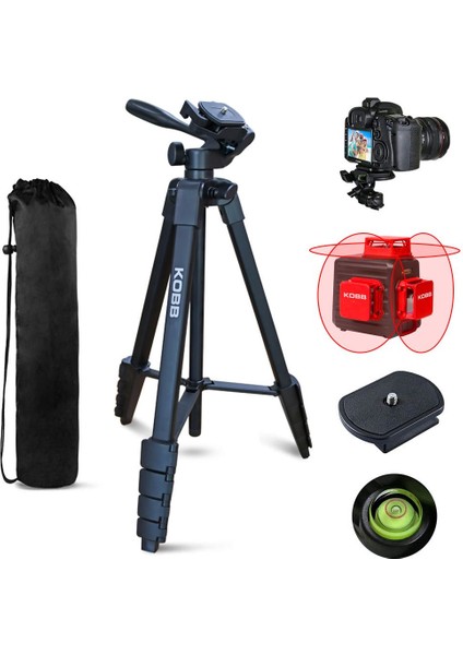 KBL16T 160CM Su Terazili Profesyonel Alüminyum Lazer Tripod