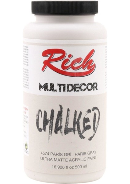 Multi Decor Chalked Akrilik Boya 500 cc Paris Gri 4574