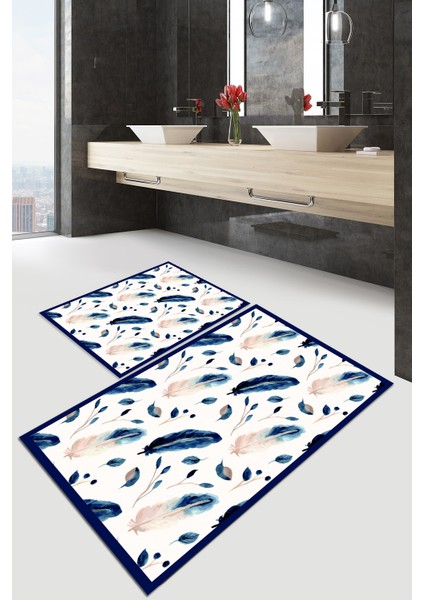 Banyo Paspası , Sünger Dolgulu Klozet Takımı, Yıkanabilir Halı, Kaymaz Taban Halı, Halı
