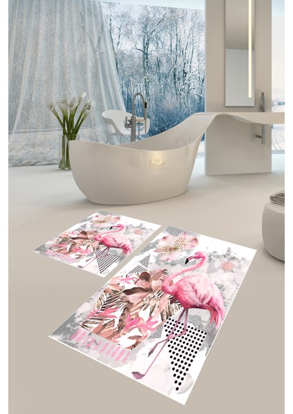 Banyo Paspası , Sünger Dolgulu Klozet Takımı, Yıkanabilir Halı, Kaymaz Taban Halı, Halı