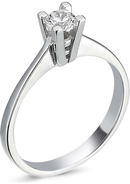 Swarovski Tek Taş Yüzük 0.20 Ct - Standart - 16 Numara - YRG15250-4905