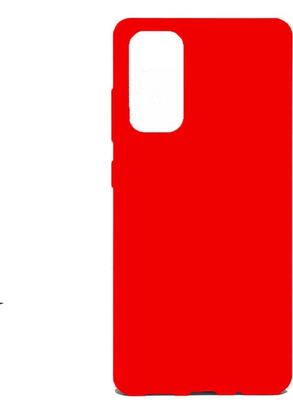 Samsung Galaxy S20 Fe Kılıf Biye Esnek Mat Silikon Kamera Korumalı Kırmızı