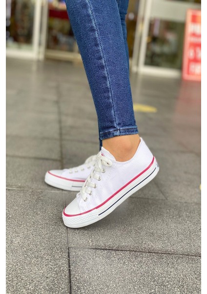 Beyaz Keten Sneaker Cnvrs Ayakkabı