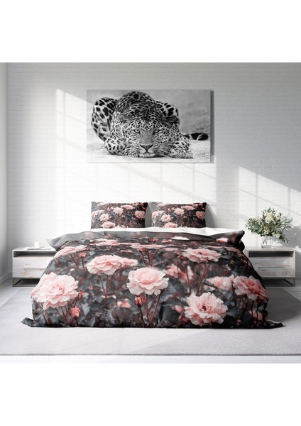Roses Garden 3D Pamuk Saten Çift Kişilik Nevresim Takımı modelleri