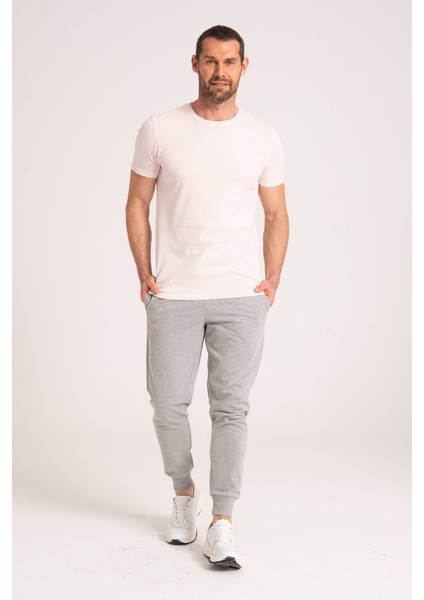 Yuvarlak Yaka Normal Fit Erkek Pembe Tişört, %100 Pamuk Basic Erkek Tshirt fiyatları