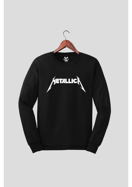Metallica Logo Baskılı Sweat Tasarım Yazılı Sweatshirt