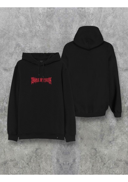 Cradle Of Filth Logo Baskılı Kapşonlu Tasarım Hoodie