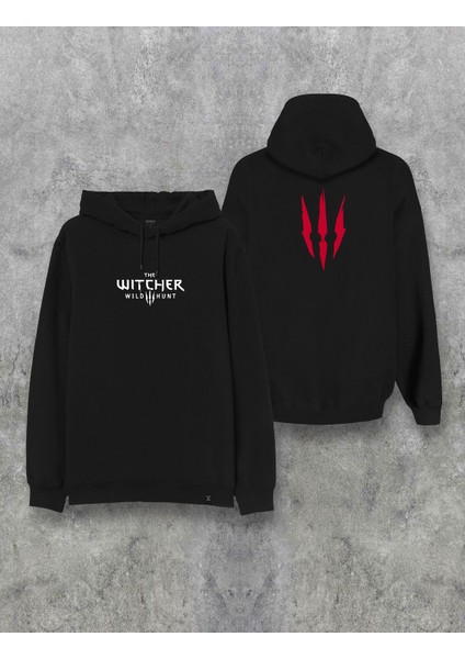 The Witcher Wild Hunt Çift Taraf Baskılı Kapşonlu Tasarım Hoodie