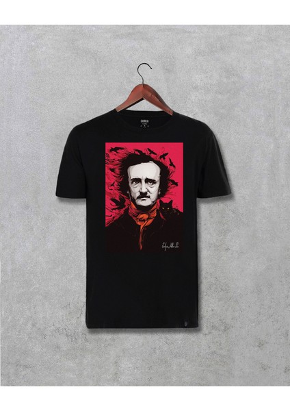 Edgar Allen Poe Özel Tasarım Baskılı Tişört