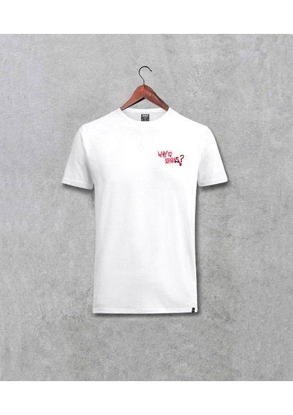 Joker Why So Serious Yazılı Minimal Baskılı Tişört