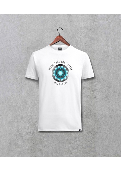 Iron Man Tony Stark Has A Heart Baskılı Tişört