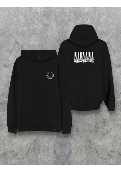 Nirvana Nevermind Ön Arka Baskılı Kapşonlu Tasarım Hoodie