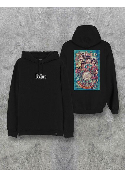 The Beatles Müzik Grubu Baskılı Kapşonlu Tasarım Hoodie