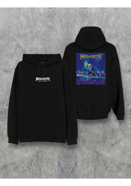 Megadeth Rust In Peace Ön Arka Baskılı Kapşonlu Özel Tasarım Hoodie