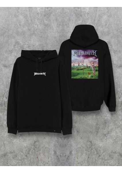 Megadeth Youthanasia Albüm Baskılı Kapşonlu Tasarım Hoodie