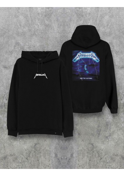 Metallica Ride The Lightning Baskılı Kapşonlu Tasarım Hoodie