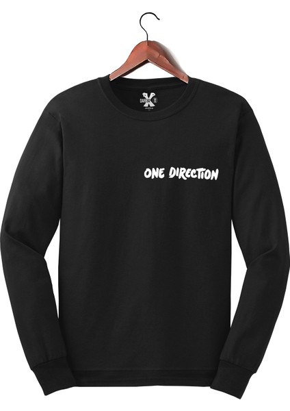 One Direction Baskılı Siyah Sweat - Sweatshirt
