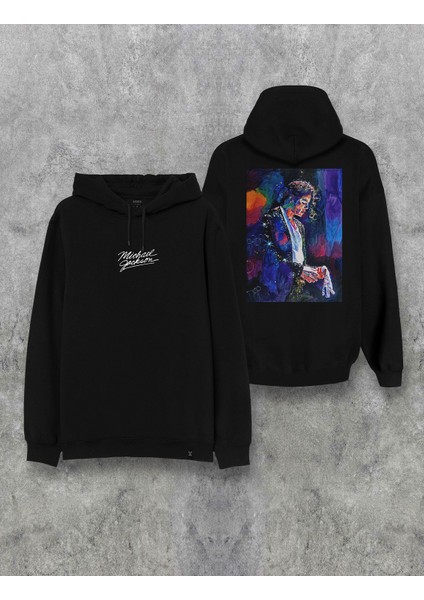 Michael Jackson Imza Baskılı Kapşonlu Özel Tasarım Hoodie