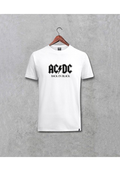 Ac Dc Back In Black Albüm Baskılı Yazılı Tişört