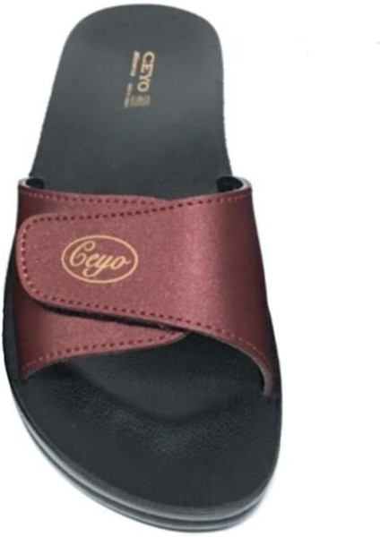 Minerva Cırtlı Anatomik Kadın Terlik Bordo 36-40