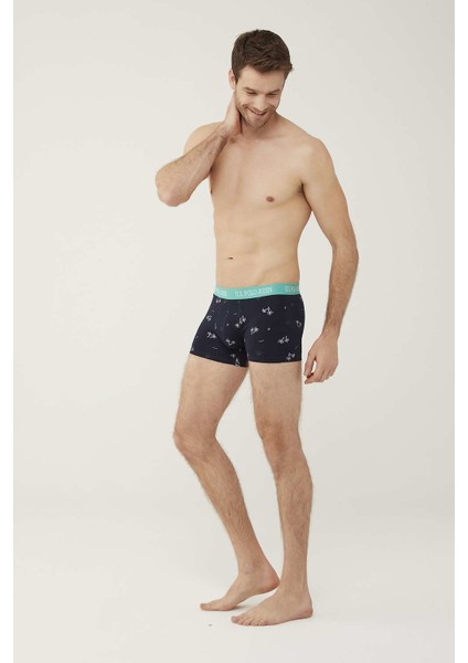 Erkek Lacivert - Mint - Antrasit Melanj 3'lü Boxer 80446