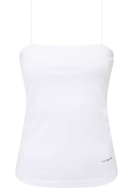 U.S. Polo Assn. Kadın Beyaz İp Askılı Atlet 66276