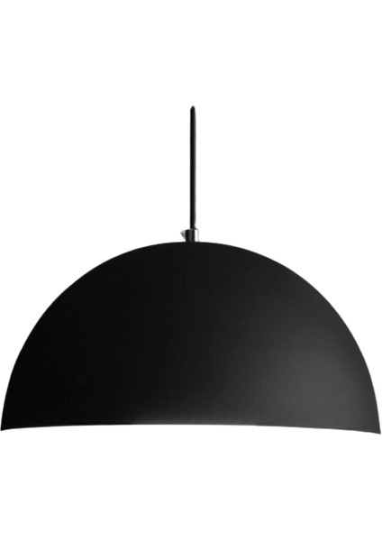 Rys Retro Metal Siyah Dekoratif Tekli Sarkıt Avize Çap.30 cm