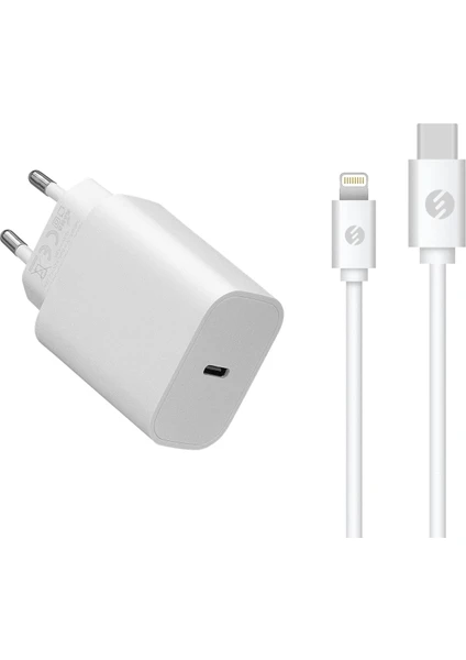 SL-EC62PD Type c to Lightning 20W iPhone Uyumlu Hızlı Şarj Adaptörü Apple Adaptör