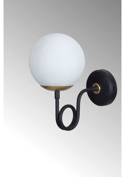 Gali Sarı-Siyah Metal Gövde Beyaz Camlı Tasarım Lüx Aplik modelleri