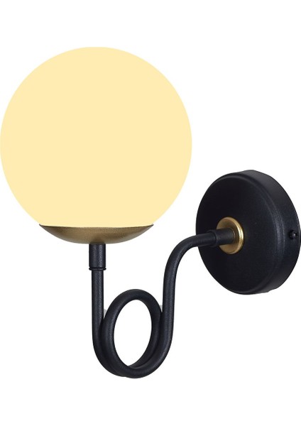 Gali Sarı-Siyah Metal Gövde Beyaz Camlı Tasarım Lüx Aplik fırsatları