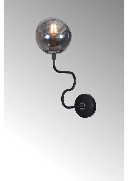 Ferro Yatay Krom-Siyah Metal Gövde Füme Camlı Tasarım Lüx Aplik indirimleri