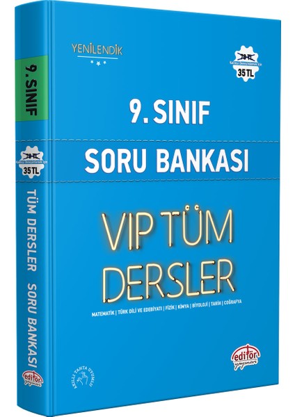 Editör Yayınları 9. Sınıf Vip Tüm Dersler Soru Bankası Mavi Kitap