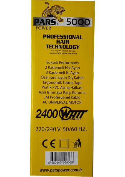 5000 Power Fön ve Saç Kurutma Makinesi