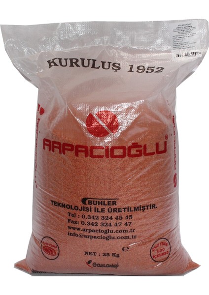 Yerli Türk Malı Kırmızı Yaprak Mercimek Naturel 25 kg