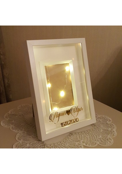 21 x 30 cm Verda Anı Çerçevesi Isim Tarihli ve Ledli fiyatları