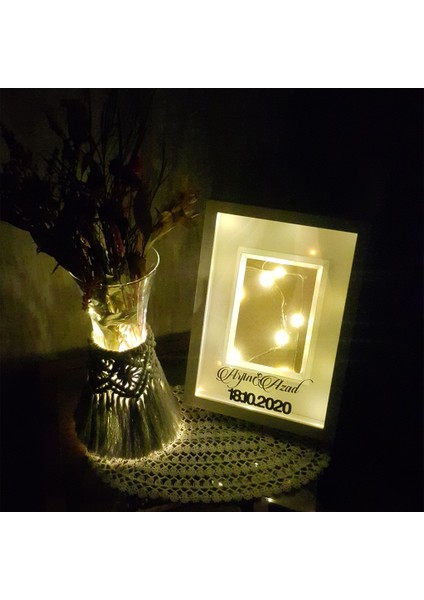 21 x 30 cm Verda Anı Çerçevesi Isim Tarihli ve Ledli modelleri