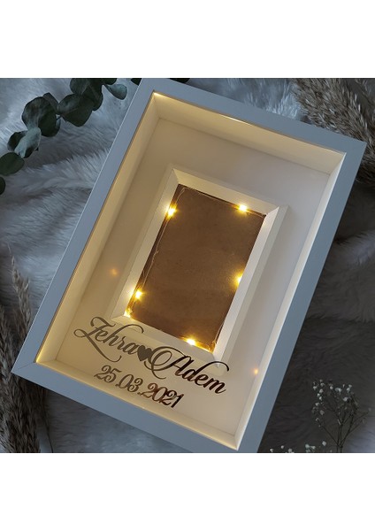 21 x 30 cm Verda Anı Çerçevesi Isim Tarihli ve Ledli fırsatları