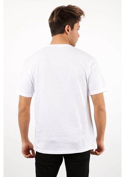 Twentyone Erkek Oversize Gül Nakışlı T-Shirt