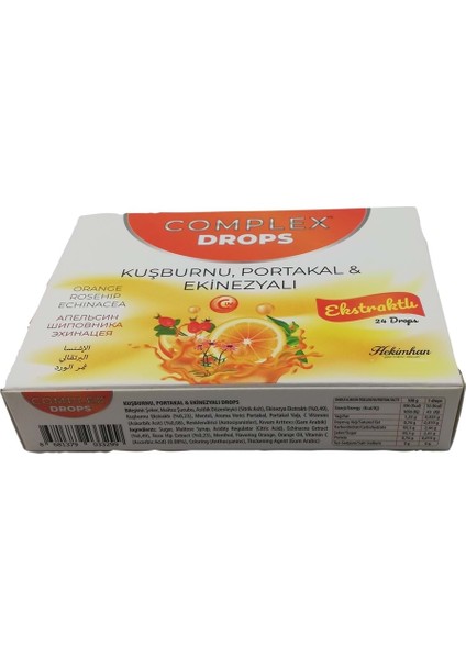 Kuşburnu Portakal Ekinezyalı Pastil Complex Drops 24LÜ fırsatları