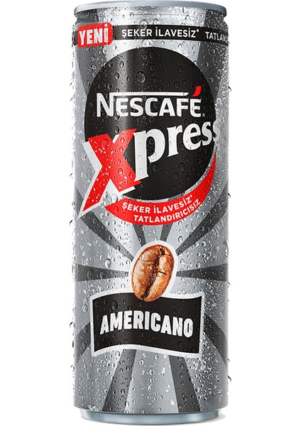 NESCAFÉ Xpress Americano Şekersiz Soğuk Kahve 24'lü 24x250 ML