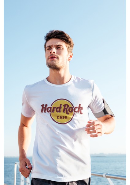 Hard Rock Baskılı Erkek T-Shirt