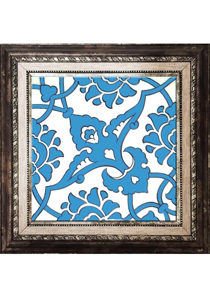 Armada Çini 20 x 20 cm Sp 83 Mavi Beyaz Iznik Rumi Kütahya Çini Pano