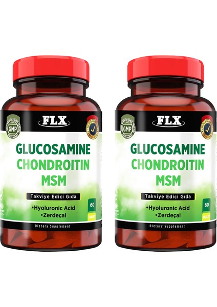 Glucosamine Chondroitin Msm Hyoluronic Asit Zerdeçal 2 Kutu 60 Tablet