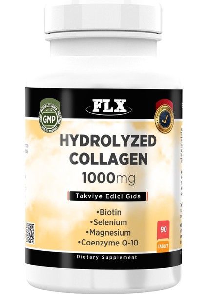 Hidrolize Kollajen Collagen Coenzyme Biotin Selenium Magnezyum 90 Tablet
