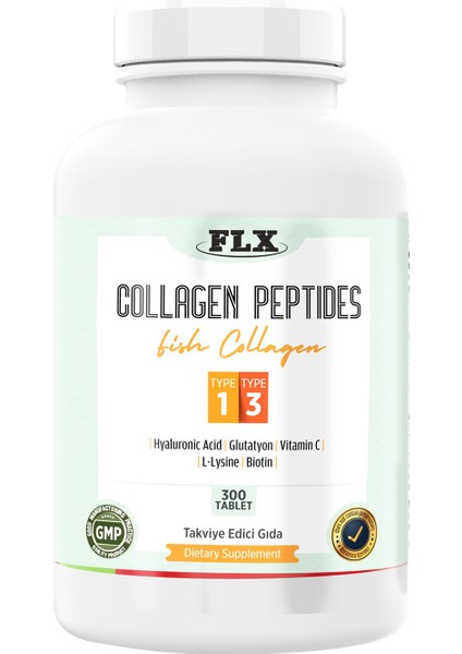 Collagen Peptides Tip 1-3 Balık Kolajeni 300 Tablet