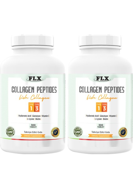 Collagen Peptides Tip 1-3 Balık Kolajeni ( 2 Kutu 300 Tablet )