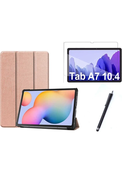 Nezih Case Samsung Galaxy Tab A7 T500 Uyumlu Smart Cover Tablet Kılıfı + Ekran Koruyucu + Kalem