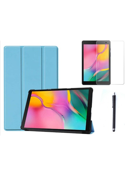 Samsung Galaxy Tab A 8" 2019 T290 Uyumlu Smart Cover Tablet Kılıfı + Ekran Koruyucu + Kalem