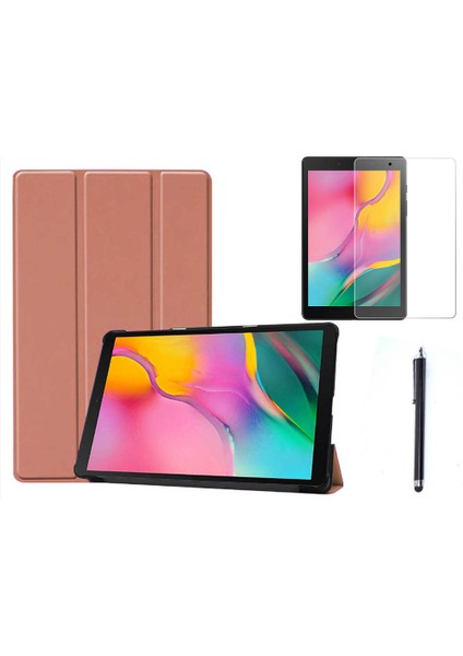 Samsung Galaxy Tab A 8" 2019 T290 Uyumlu Smart Cover Tablet Kılıfı + Ekran Koruyucu + Kalem